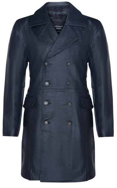 Mens Cowhide Leather Peacoat-Cordoba