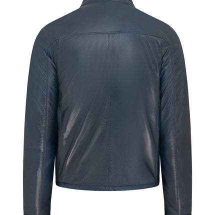 Mens Reversible Hooded Leather Jacket Premium Lambskin Napa