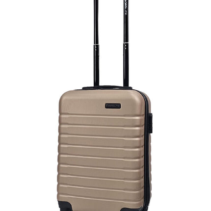 Lightweight Gold Hard Shell ABS Suitcase Set Luggage Travel Trolley Cabin Cases