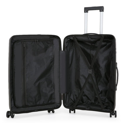 Dual 4 Wheel Robust Lightweight TSA Hard Shell Suitcase Luggage Travel Bags Set