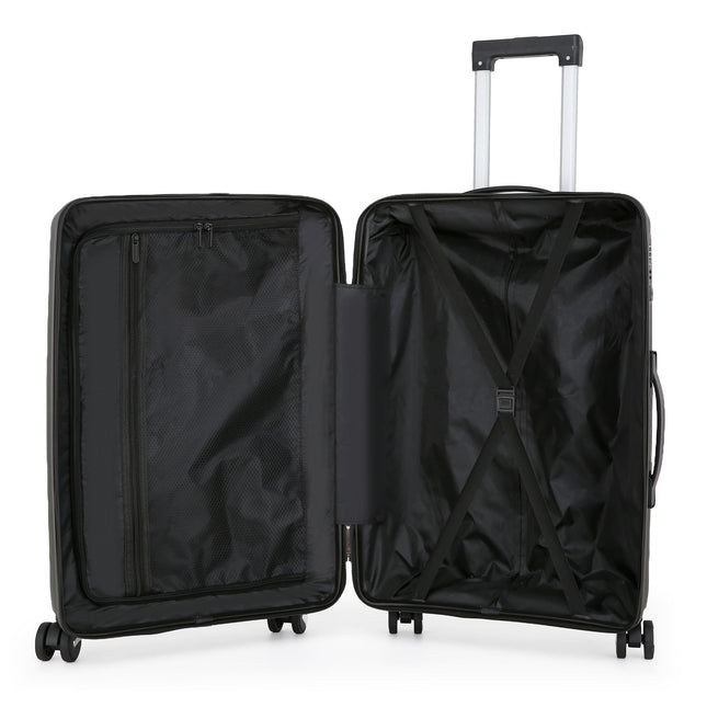 Dual 4 Wheel Robust Lightweight TSA Hard Shell Suitcase Luggage Travel Bags Set
