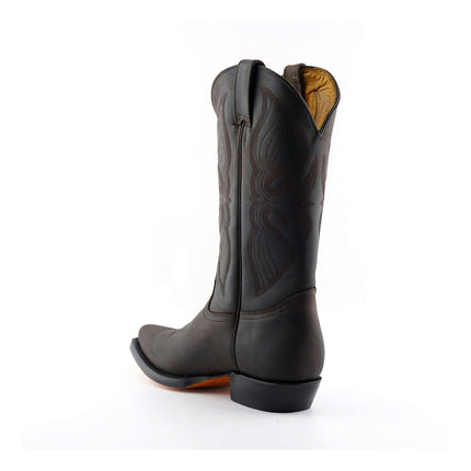 Grinders Mens Brown Cowboy Leather Boots - Louisiana
