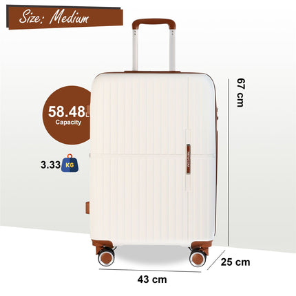 Strong Hard Shell Suitcase Set 8 Wheel Cabin Luggage Holiday Travel Case