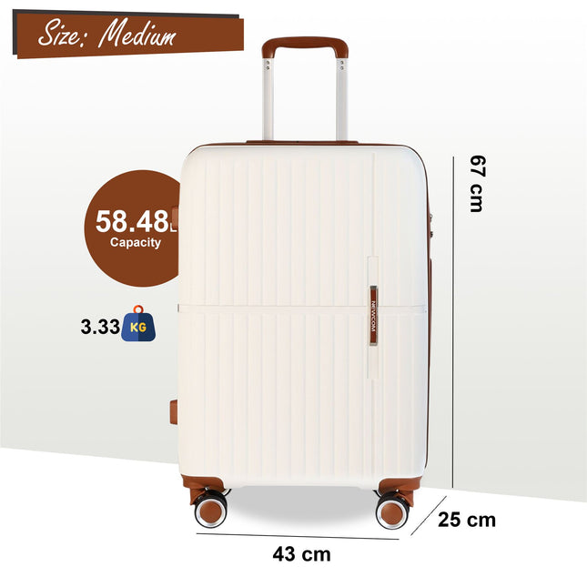 Strong Hard Shell Suitcase Set 8 Wheel Cabin Luggage Holiday Travel Case