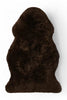 Genuine Chocolate Brown Sheepskin Natural Silky Soft Fluffy Real Wool Rug