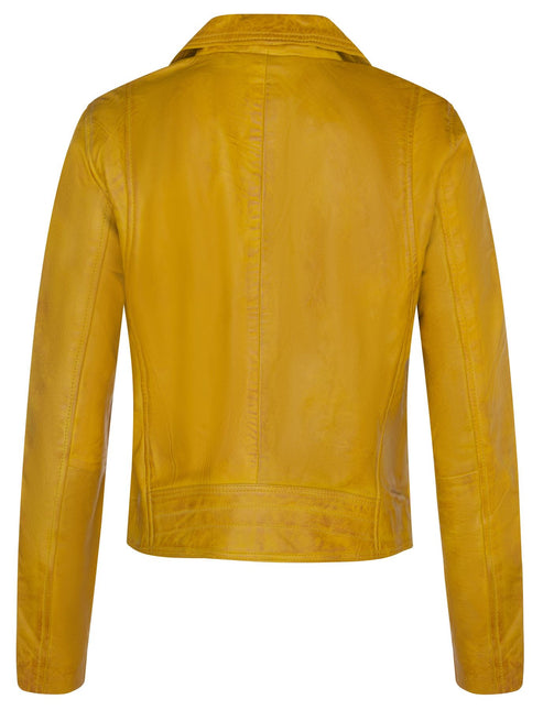 Womens Leather Classic Biker Brando Jacket-Baku
