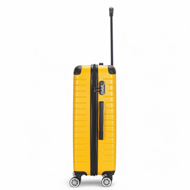 Hard Shell ABS 8 Wheel Luggage Travel Cabin Holiday Bags Suitcase Set