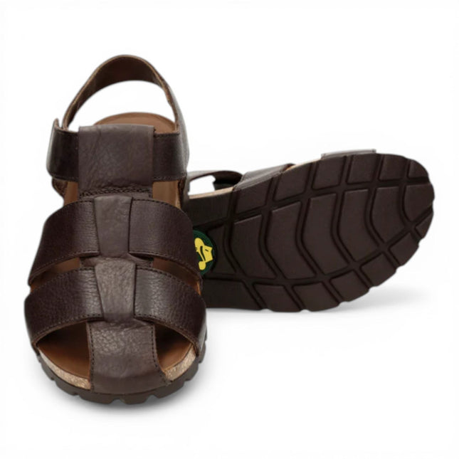 Panama Jack Men's Waterproof Bark Brown Leather Sandals - Stanley C1