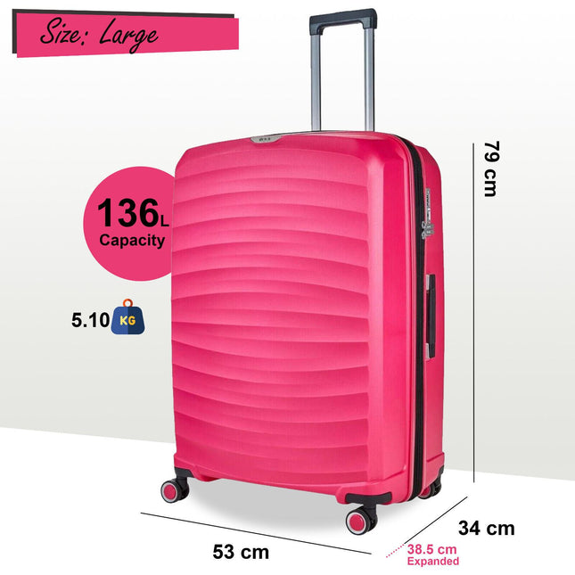 Sunwave Hard Shell Luggage Suitcase Set