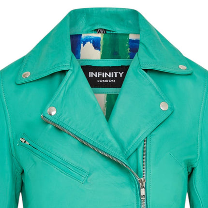 Women's Classic Brando Biker Leather Jacket - Broome