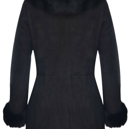 Ladies Suede Merino Sheepskin Coat-Samara