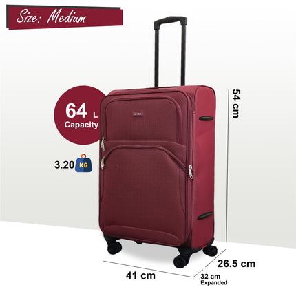 Expandable Soft 8 Wheel Lightweight Suitcase Luggage Travel Bags Set