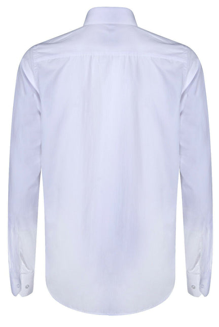 Mens Club Collar White Shirt 1920s Peaky Blinders With Bar Poplin Pin Smart