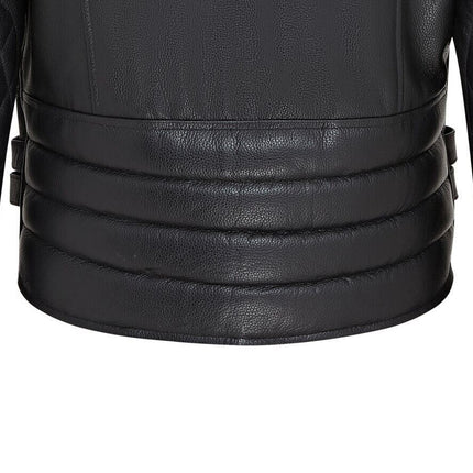 Mens Cowhide Leather Brando Biker Jacket - Garland