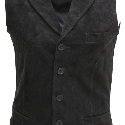 Mens Classic Smooth Goat Suede Leather Waistcoat-Exeter