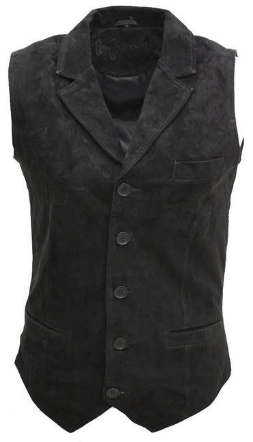 Mens Classic Smooth Goat Suede Leather Waistcoat-Exeter