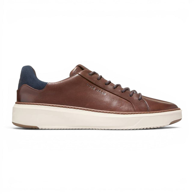 Cole Haan Men's GrandPro Luxe Mile Trainer Brown Leather Sneakers - C45103