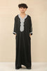 Kid's Boys Black Moroccan Thobe Jubba Robe Eid Djellaba Gandoura