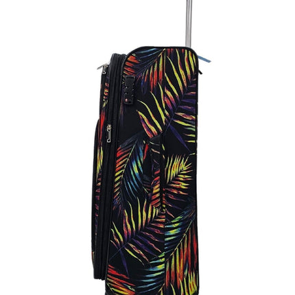 Lightweight Print Suitcases 8 Wheel Luggage Travel Soft Bags Set
