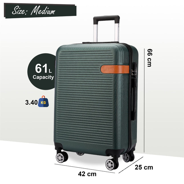 Hard Shell Classic Dual 4 Wheel Luggage Suitcase Set