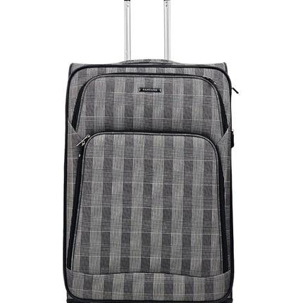 Lightweight Print Suitcases 8 Wheel Luggage Travel Soft Bags Set