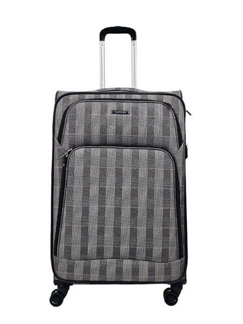 Lightweight Print Suitcases 8 Wheel Luggage Travel Soft Bags Set