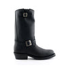 Grinders Unisex Black Smooth Sole Western Leather Boots - Rebel