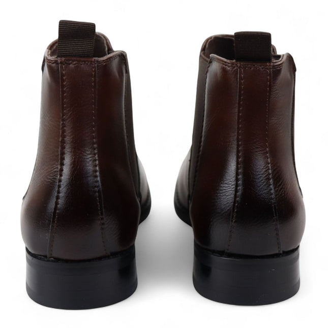 Men's Brown Chelsea Slip-On Office Ankle Boots