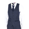 Men's Navy Blue Wool Blend Tweed Formal Waistcoats
