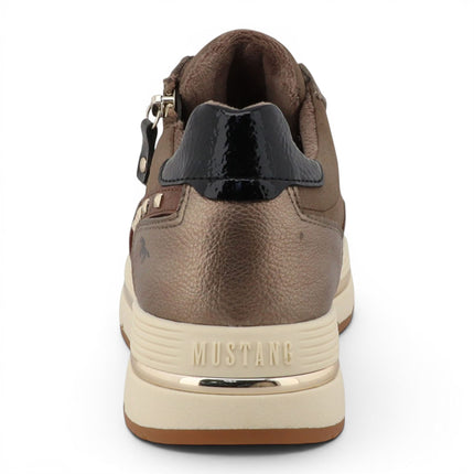 Mustang Women's Brown Lace-Up Trainers Platform Sneakers - M0332001