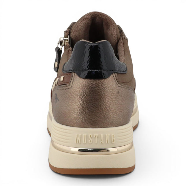 Mustang Women's Brown Lace-Up Trainers Platform Sneakers - M0332001