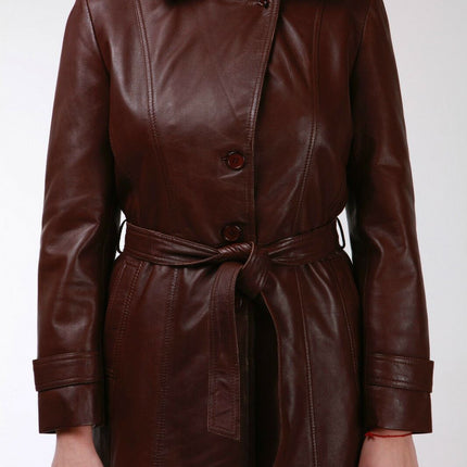 Womens 3/4 Length Trench Coat-Ranchi