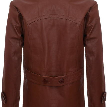 Mens Cowhide Leather Peacoat-Krakaw