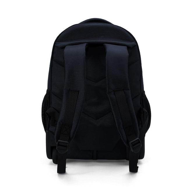 17" Black Wheeled Laptop Backpack 1680D + PU 2 Wheel Trolley Rucksack