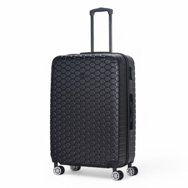 Hard Shell ABS 8 Wheel Luggage Travel Cabin Holiday Bags Suitcase Set