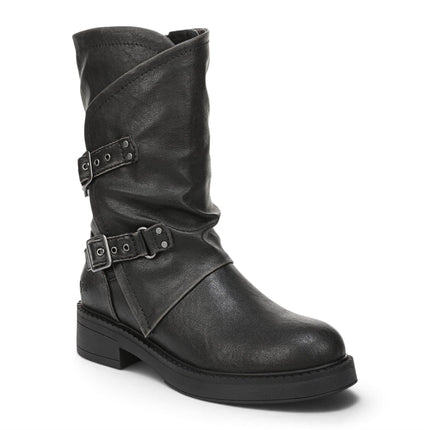 Blowfish Malibu Women's Black Faux Leather Mid-Calf Biker Boots - Venice-2