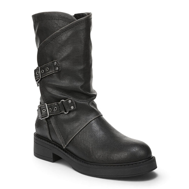 Blowfish Malibu Women's Black Faux Leather Mid-Calf Biker Boots - Venice-2