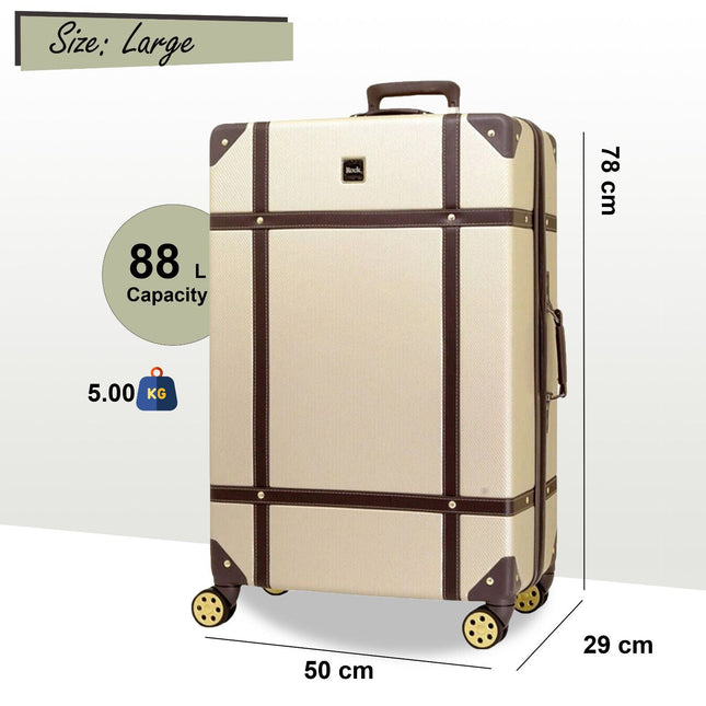 Vintage Hard Shell  Luggage Trunk Suitcase Set