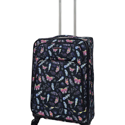 Lightweight Print Suitcases 8 Wheel Luggage Travel Soft Bags Set