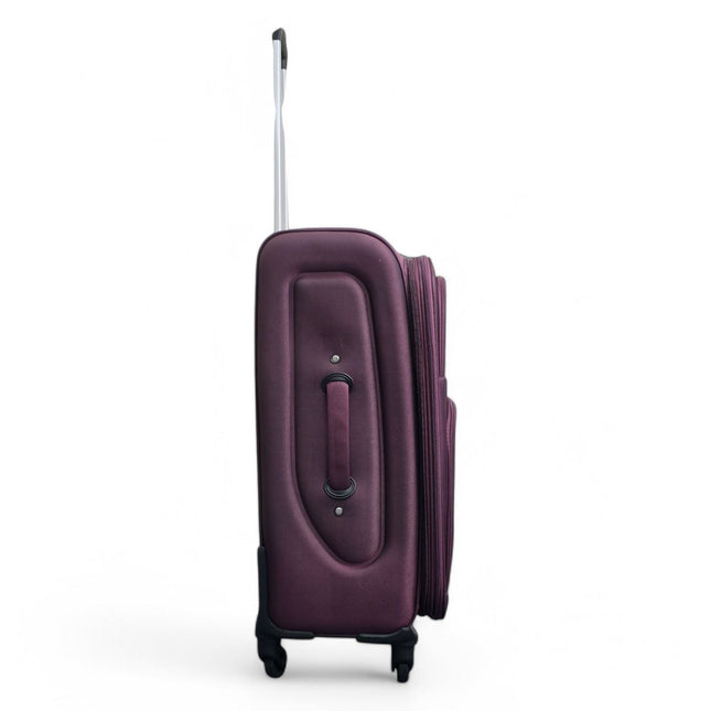 Soft Shell Lightweight Nylon Suitcase Set 4 Wheel Travel Case Holiday Bags