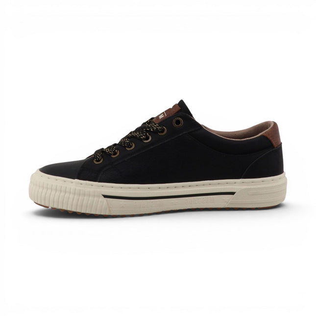 Mustang Women's Black Faux Leather Trainer Sneaker Casual Shoes - M0112011