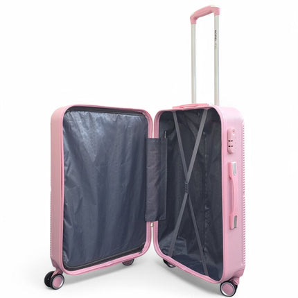 Robust ABS Hard Shell 8 Wheels Luggage Travel Holiday Cabin Suitcase Set