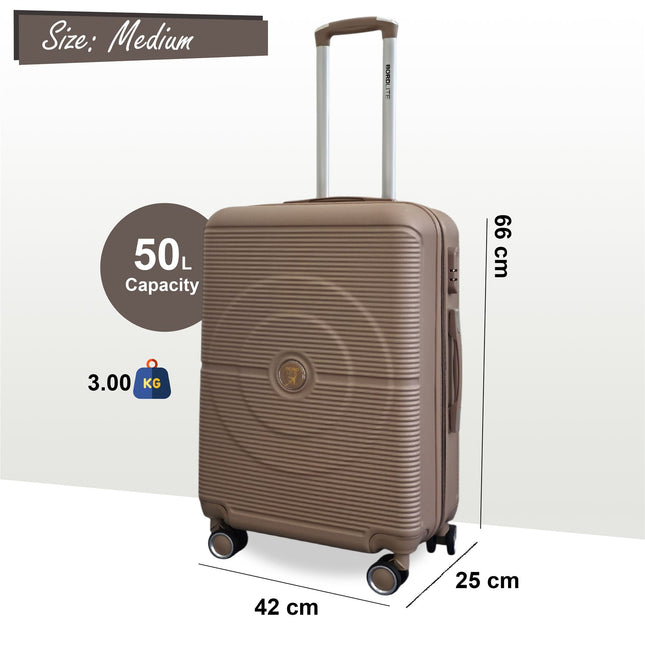 Robust ABS Hard Shell 8 Wheels Luggage Travel Holiday Cabin Suitcase Set