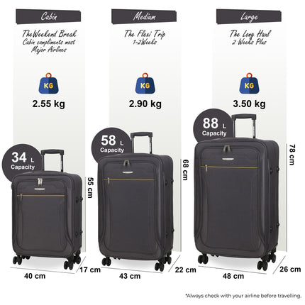Lightweight Soft Luggage Travel Suitcases