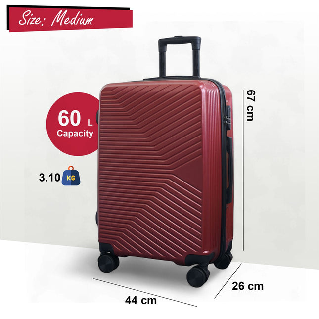 Hardshell Suitcase Set Robust 8 Wheel Cabin Luggage Case Bag