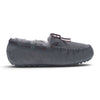 Women's Grey Genuine Sheepskin Moccasin Winter Slippers - Aspen