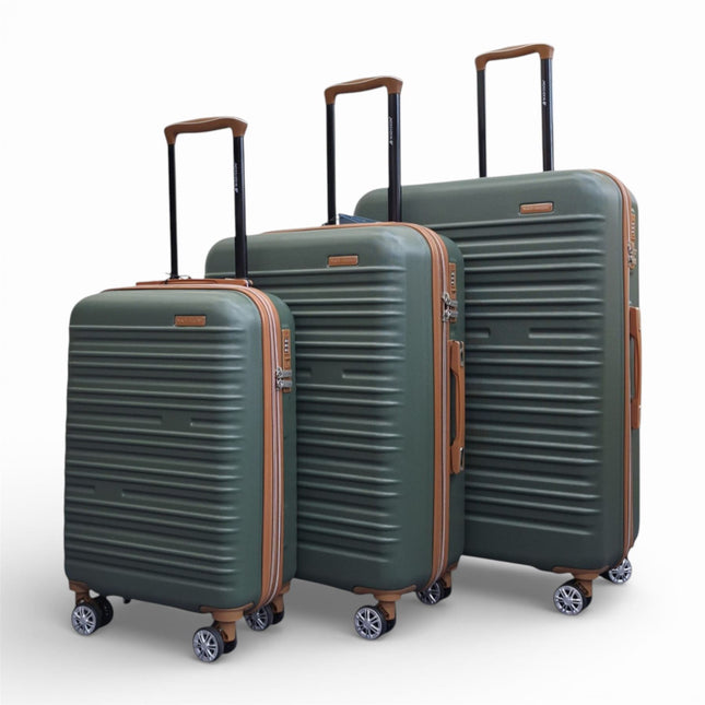 Expandable Hard Shell ABS Suitcase Set 8 Wheel Robust Travel Case Holiday Luggage