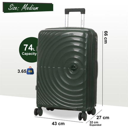 Expandable Hard Shell 8 Wheels Luggage Travel Cabin Suitcase Set