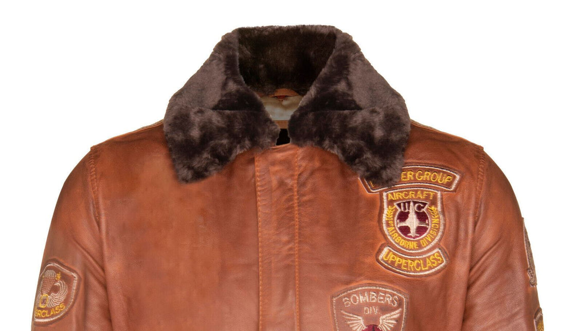 Mens Leather Air Force Bomber Jacket - Belgrade