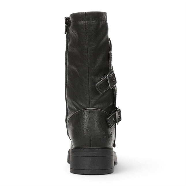 Blowfish Malibu Women's Black Faux Leather Mid-Calf Biker Boots - Venice-2